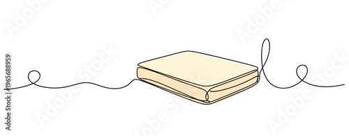Notebook closed and resting on plain white background. no editable strokes