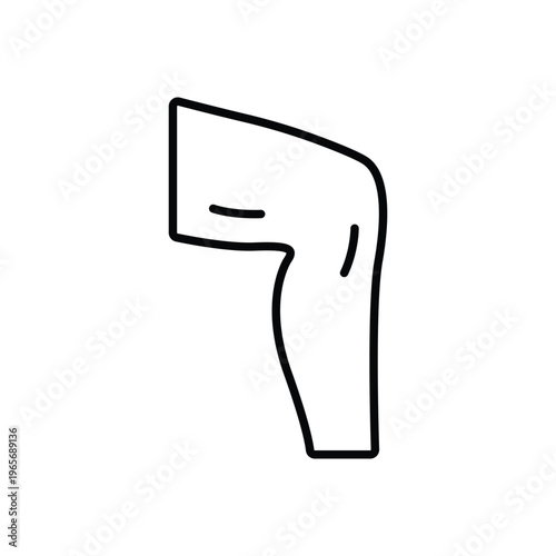 Leg Lower Limb Line Icon: Human Body Anatomy