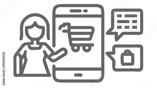 Ecommerce, shopping, mobile commerce, online store, digital buying