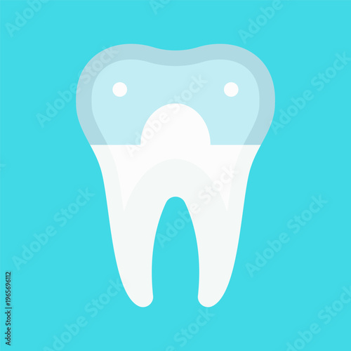 Flat Colorful Dental Care and Oral Hygiene Tools Illustration Set