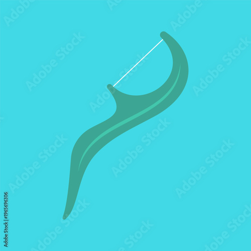 Flat Colorful Dental Care and Oral Hygiene Tools Illustration Set