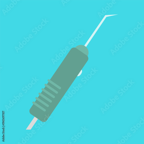 Flat Colorful Dental Care and Oral Hygiene Tools Illustration Set