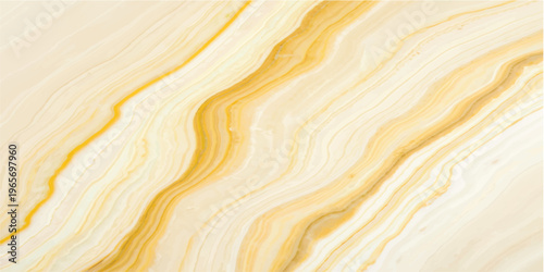 Seamless abstract wood texture background featuring a brown and yellow timber grain pattern with wavy natural wooden surface ripples for a modern wallpaper design illustration