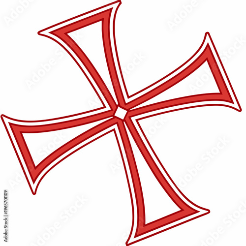 Religious maltese cross isolated on white vector art symbol. christianity cross vector illustration. cross graphic element design