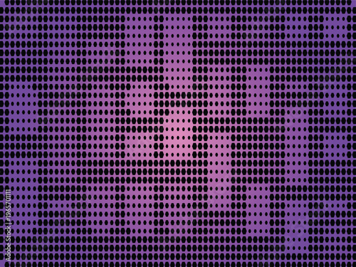 Vibrant purple and black halftone dot pattern background texture