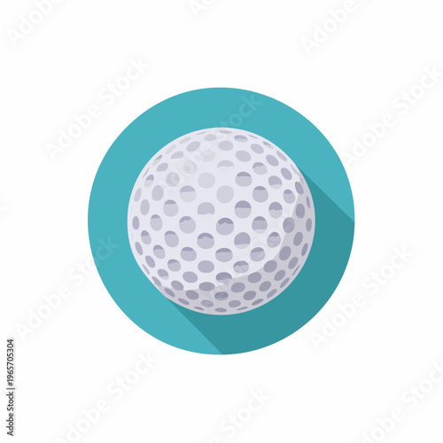 ゴルフボールのフラットデザインアイコン