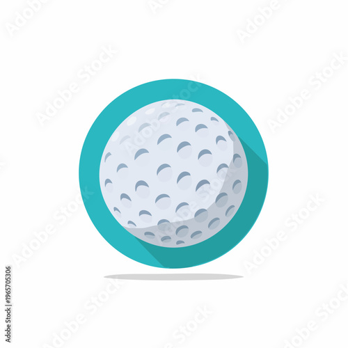 ゴルフボールのフラットデザインアイコン