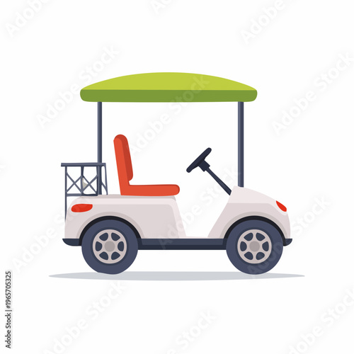 ゴルフカートのフラットデザインアイコン