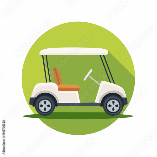 ゴルフカートのフラットデザインアイコン