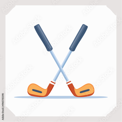 ゴルフクラブ（ドライバー）のフラットデザインアイコン