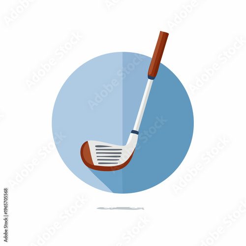ゴルフクラブ（アイアン）のフラットデザインアイコン