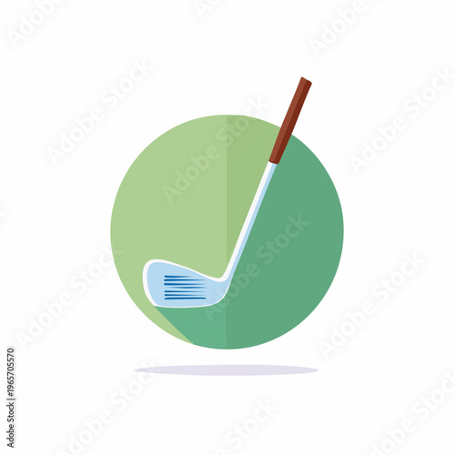 ゴルフクラブ（アイアン）のフラットデザインアイコン