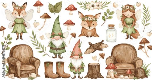 Funny cartoon vector illustration featuring a set of forest and farm animal icons like a bear, tiger, lion, and pet dog for a baby zoo collection