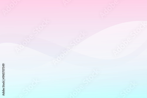 ピンクと水色の抽象的な波形グラデーション背景デザイン素材