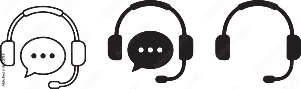 Fototapeta premium Headphones on white background isolated technology audio device.