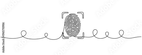Fingerprint highlighted within focus frame on line art. No editable stroke