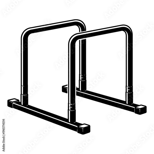 Black metal bike parking rack for secure bicycle storage outdoors
