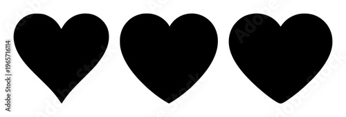 Favorite heart icon set with solid black icon on white background featuring heart, icon, favorite selector with love and symbol