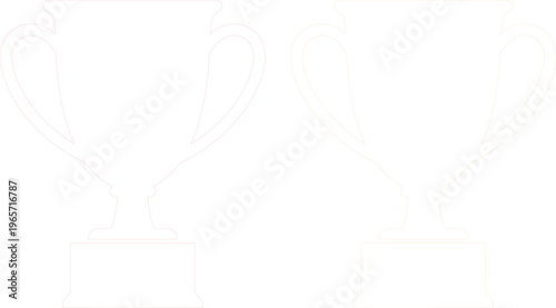 Elegant trophy cup vector illustration, a symbol of success and achievement. Golden award cup for sports, business, and academic recognition. Victory celebration graphic resource for competitive