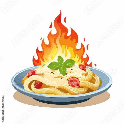 Flaming Pasta (Flambierte Nudeln)