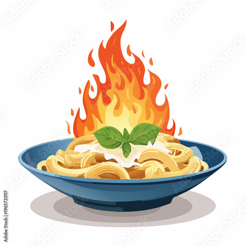Flaming Pasta (Flambierte Nudeln)