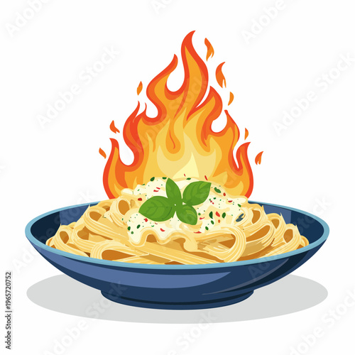 Flaming Pasta (Flambierte Nudeln)