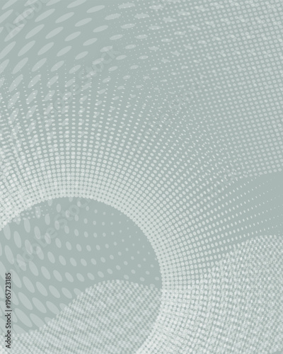 Modern abstract background featuring halftone texture, circular shapes. Creative soft focus cold tones banner for technology, science, minimal aesthetic concepts. High-quality digital graphic