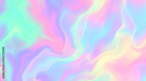 Fluid abstract background with swirling pastel colors of pink purple mint green and yellow