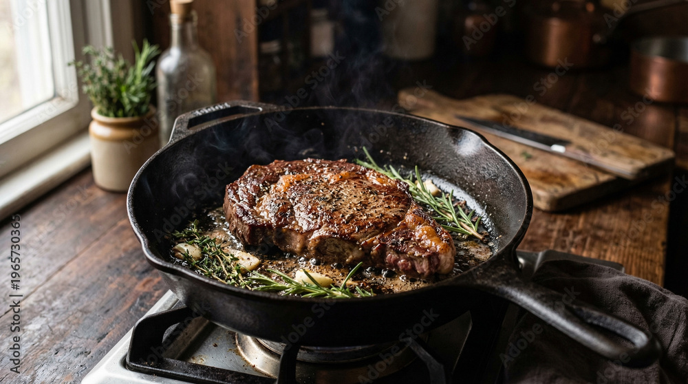 Fototapeta premium Skillet steak