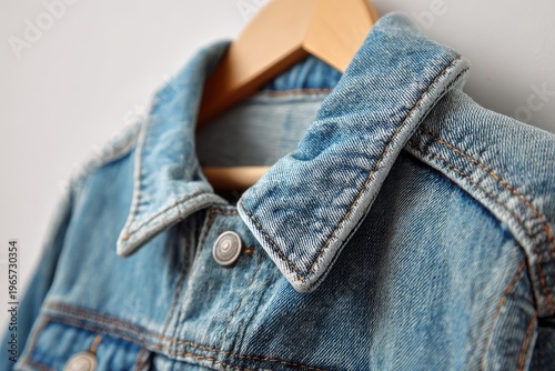 Jeans baby jacket isolated on white background