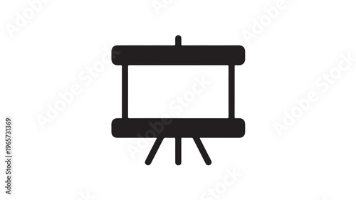 Blank Presentation Board On Easel For Business Presentation Concepts