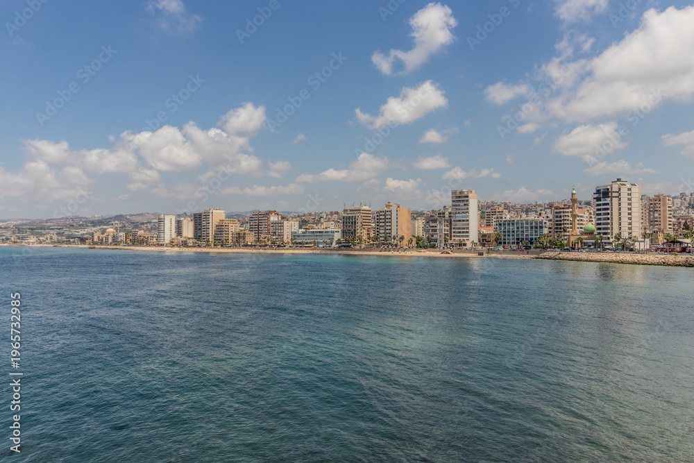 Fototapeta premium Skyline of Sidon town, Lebanon