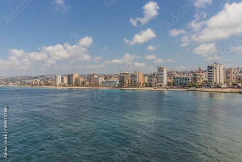 Skyline of Sidon town, Lebanon