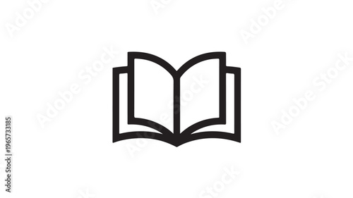 Open Book Icon For Education And Learning Concepts On White Background