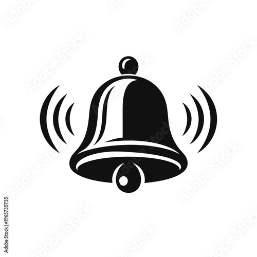Notification bell icon ringing loudly alerting users to new messages or updates