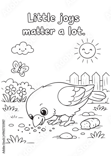 coloring book crow discovering little joys that matter a lot