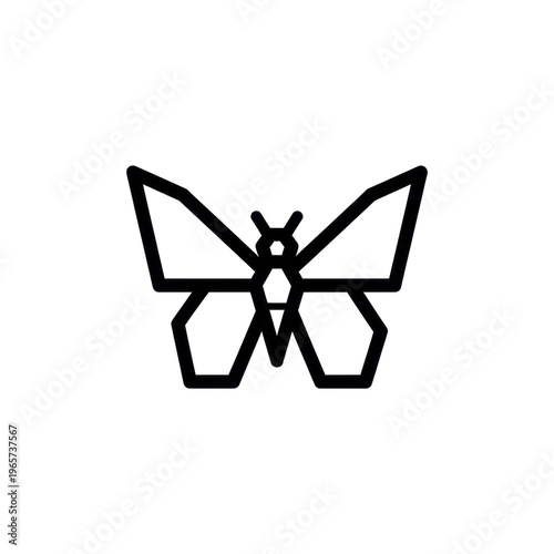 Minimalist butterfly outline icon