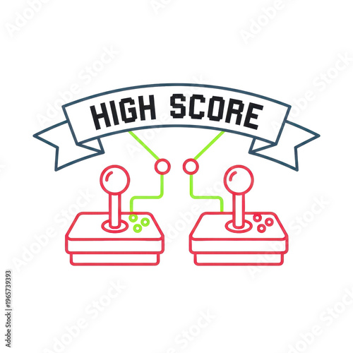 Retro arcade high score controllers