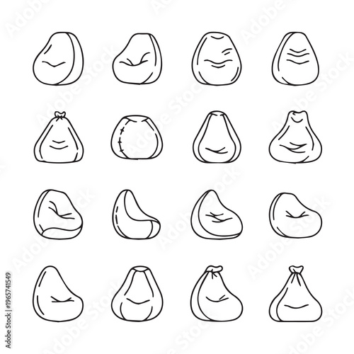 Bean Bag Chair Silhouettes Collection: Various Shapes and Designs for Modern Living Spaces