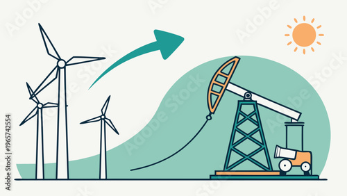 Renewable Energy Transition Flat Vector