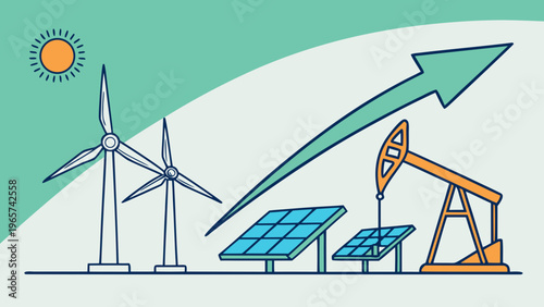 Renewable Energy Transition Flat Vector