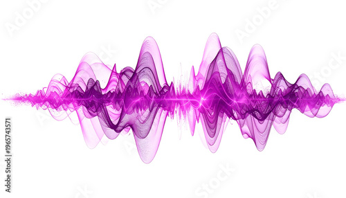 Abstract wave-like purple visualization on black background, resembling sound waves
