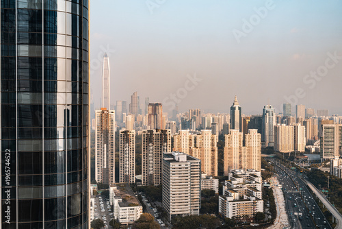 Shenzhen Futian skyscraper skyline