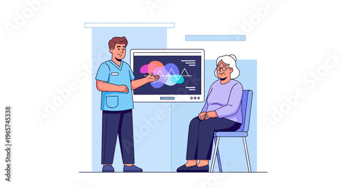 Doctor Explaining Medical Results to Senior Patient