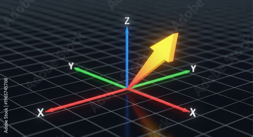 Foto 3D Coordinate System Arrow.