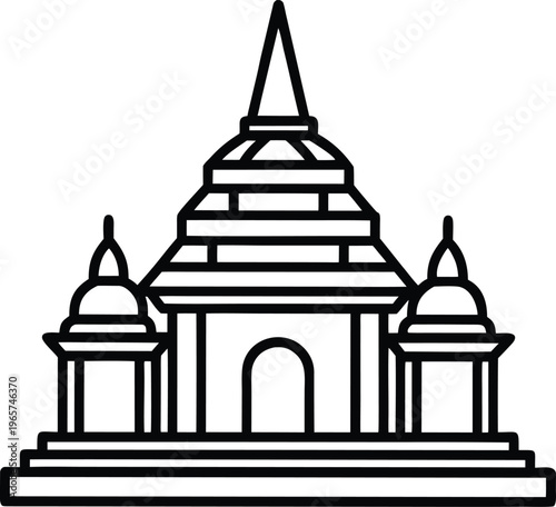 silhouette of a monument