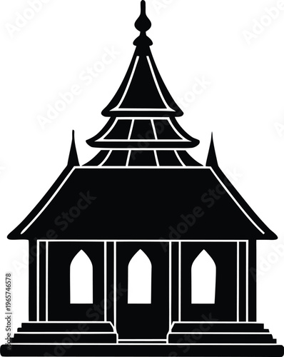 silhouette of a house