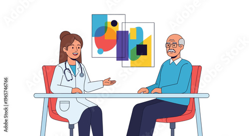 Medical Professional Advising Senior Male Patient