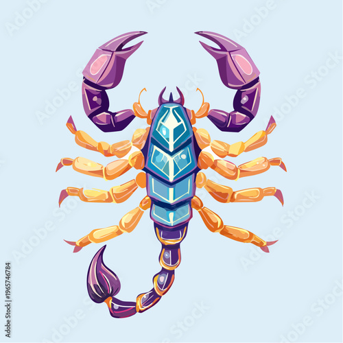 Scorpion illustration symbolizing astrological sign and zodiac constellation