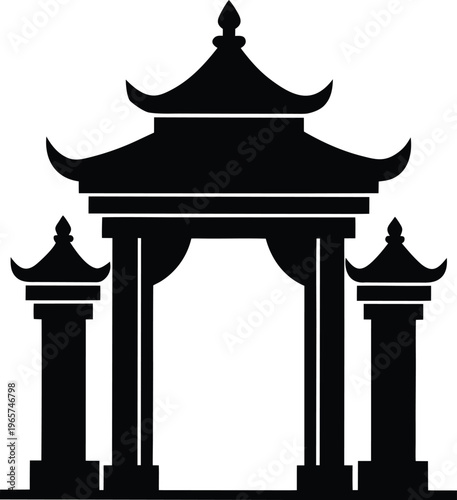 vector illustration of a temple